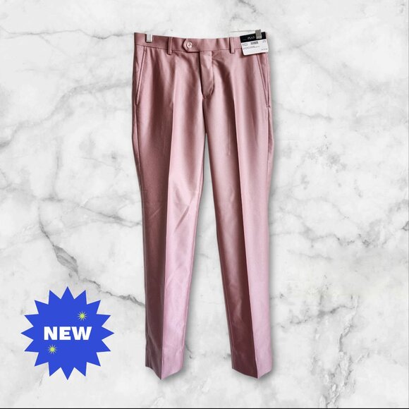 30x30 Pink Pants New Jos A Bank Skinny Fit Trouser Pant Polyester Nwt Mens Size - Picture 1 of 17